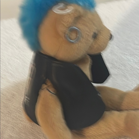 Hard Rock Cafe Tan and Blue Stuffed Bear - Picture 5 of 8